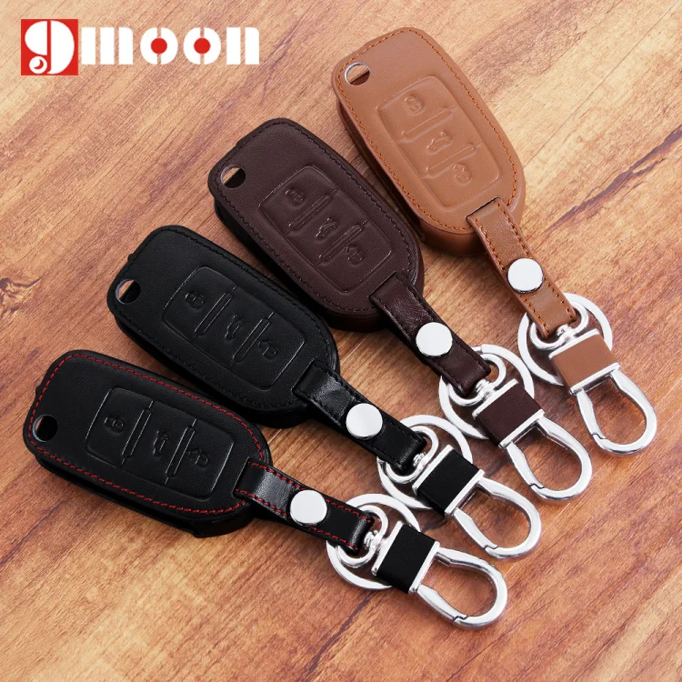 

Newest car styling ,High quality genuine leather key chain ring cover case holder For VW Seat Ibiza cupra alhambra mii toledo