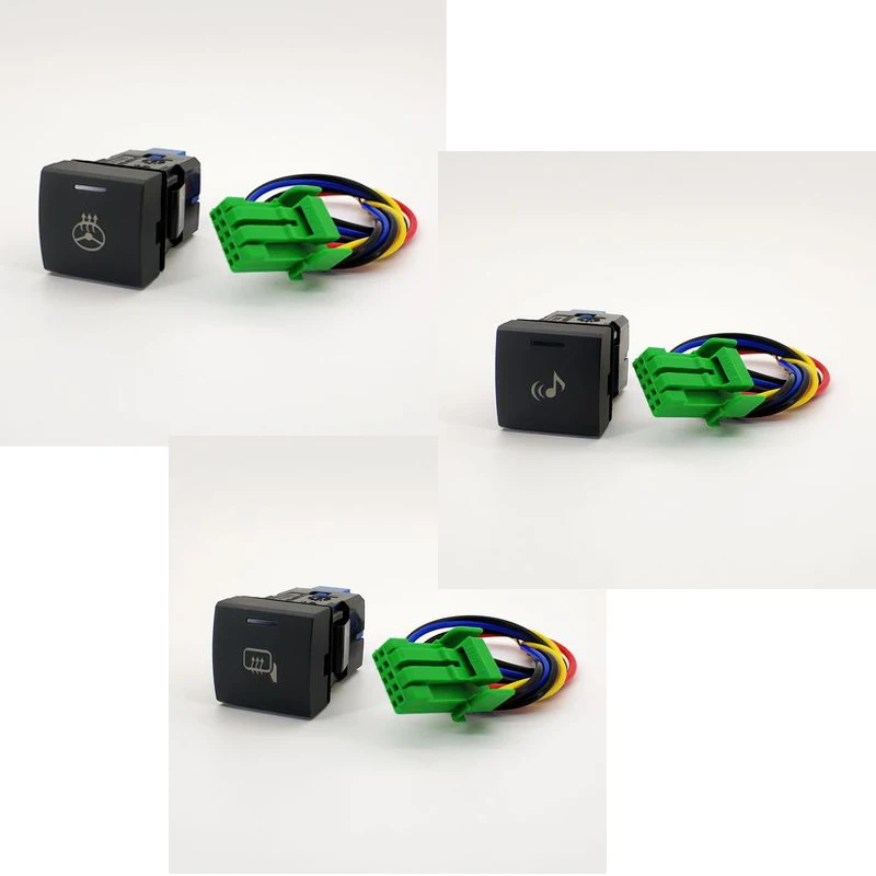 

For Toyota Land Cruiser Prado 2018-2019 steering wheel heating switches & Rear view mirror heating switch & music switch
