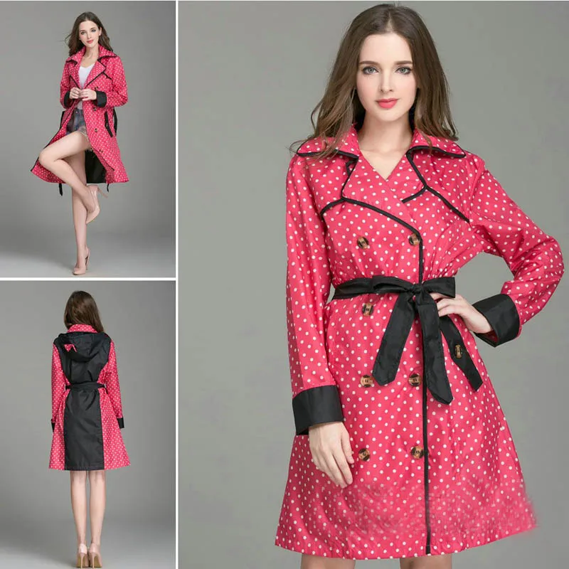 Buy Fashion Poncho Lady Trench Coat Style Raincoat