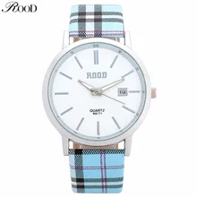 ROOD Argent Femmes Montres De Luxe de Haute Qualité Résistant À L’eau Montre Femme Coloré Sangle En Nylon 2016 Robe Femme Montres