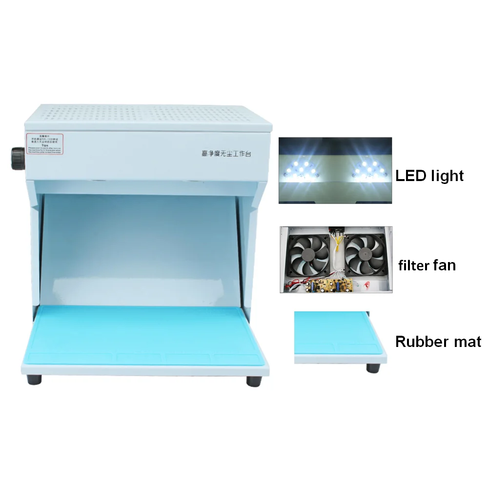 

220V Super Clean Dust Free Room Mobile Phone Repair Work Table with Silicone Rubber Mat Cleaning Room