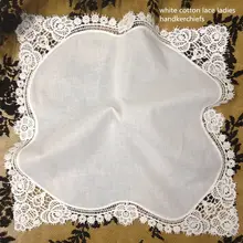 12 шт./партия, модные женские носовые платки 12sx1", хлопковый свадебный вышитый носовой платок, винтажные кружевные края, Hanky для невесты