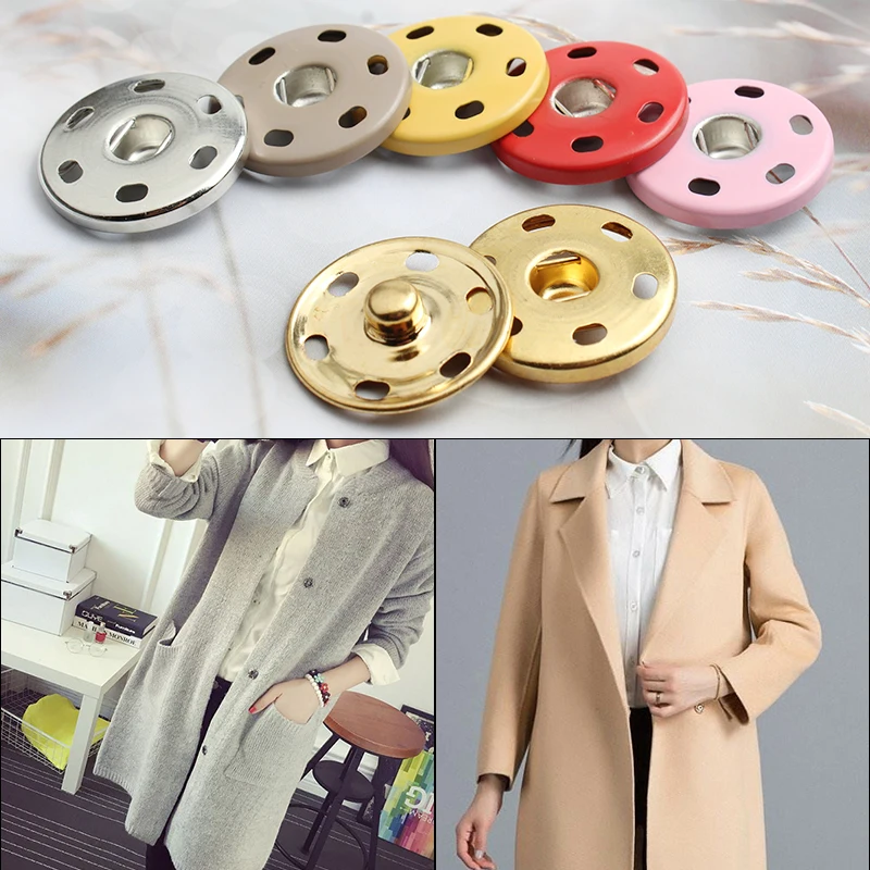 30 шт./лот, потайная кнопка для одежды, рубашка, застежка-защелка, кашемировое пальто, кнопка невидимости, круглая высококачественная металлическая пряжка