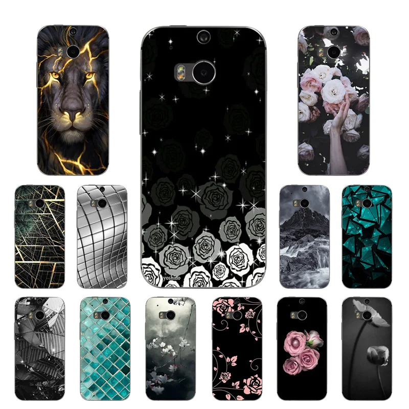 Phone Case for Coque HTC One M8 M8s Back Cover Silicon TPU Triangle Printing Soft Capa |