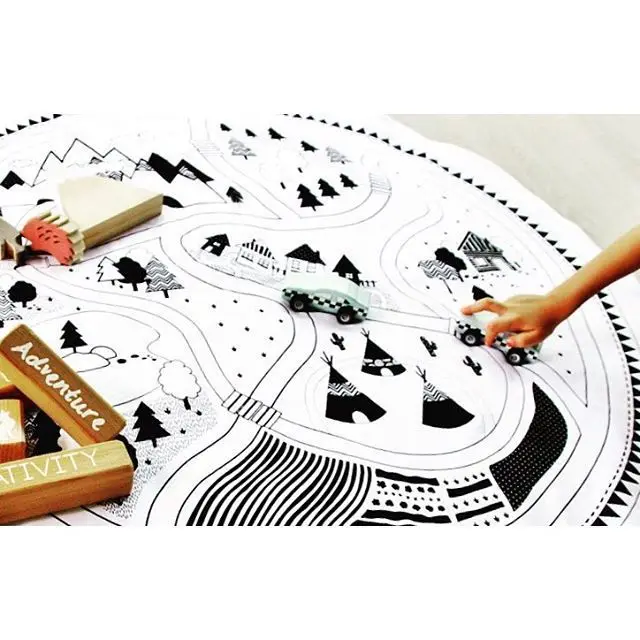 

Baby Bed Sofa Play Mats INS Paper jenner Printing Kids Toddler Blanket Cover Developing Toy Carpet tapis lapin coelho Cushion