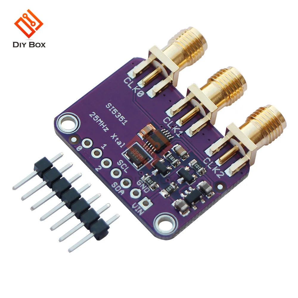 

CJMCU 5351 Si5351A Si5351 Clock Signal Generator Breakout Board For Arduino IDE I2C Controller SMA Connector 3.3V LDO Regulator