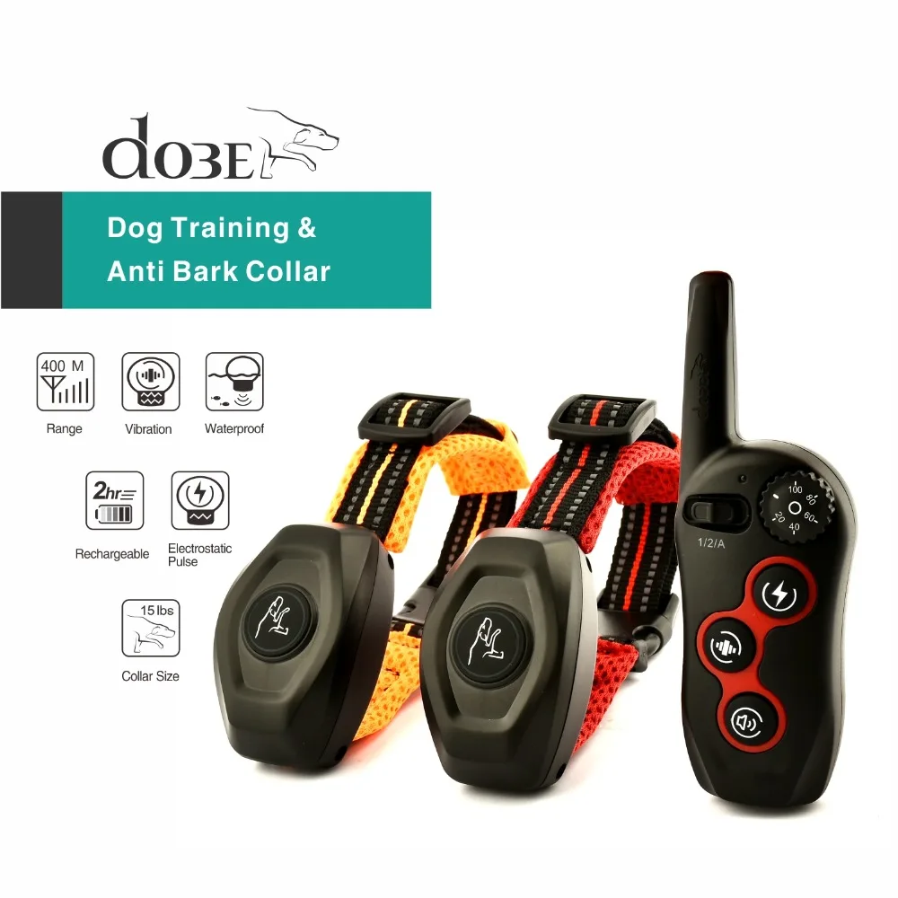 Najtaniej DoBe 400m 2 w 1 elektryczny zdalny obroża do szkolenia psów wodoodporny akumulator może być niezależny jako obroża antyszczekowa