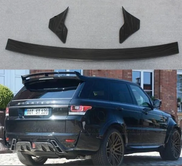 JINGHANG CARBON FIBER CRA REAR WING TRUNK LIP SPOILERS 3PCS FIT FOR