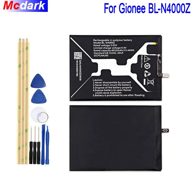 

Mcdark 4010mAh Hight Capacity Battery For Gionee BL-N4000Z Batterie Bateria Accumulator AKKU ACCU PIL Mobile Phone With Tools