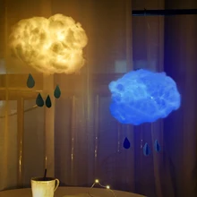 LED Night Light DIY Handmade Cotton Cloud Lights For Festival Holiday Wedding Birthday Home Lighting Decoration