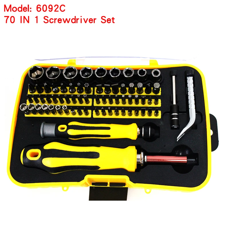 

6092C Professional Precision 70 in 1 Multifunction Screwdriver Set tools designed repair phones watch, Household Industrial