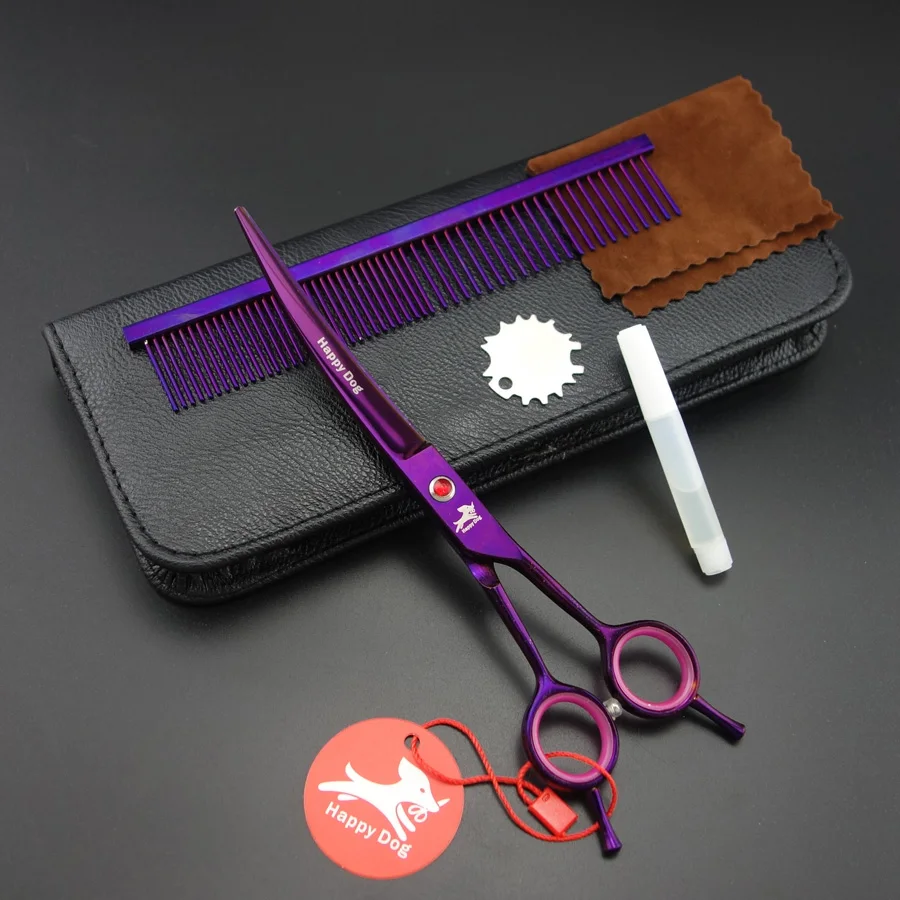 7 inch Professional Pet Grooming Scissors set,dog Curved scissors set