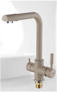 Frap Kitchen Faucets 360 Degree Rotation Black Square Water Filter Tap Water Faucet Solid Brass Kitchen Sink Water Mixer Y40102