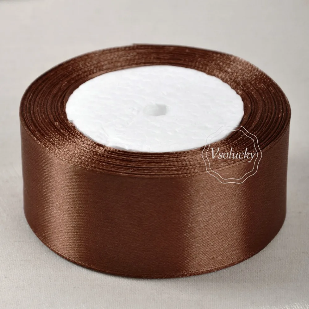 

1 Roll Brown 25 Yards 1.5" 38mm Satin Ribbon Sash Gift Bow Craft Wedding Party Supplies Event Anniversary Banquet Decoration