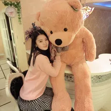 Прекрасный огромный плюшевый медвежонок игрушка милые большие глаза лук мягкая игрушка; медведь игрушечный плюшевый медвежонок подарок на день рождения светло-коричневый 180 см