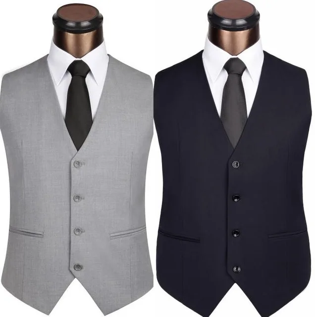 

Custom Made Men Vests High Grade Brand Male Waistcoat Classic Business Suit Vests Men Wedding Groom Groomsmen Slim Fit Prom Vest