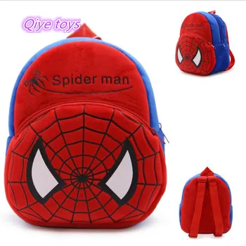 

Lovely Superhero Spiderman Batman Ironman Superman Plush backpack to School Student bag kid gift