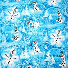 Новинка 105* 50cm1pc Снежный Олаф хлопок ткань материал для шитья стеганые ткани Diy текстиль Лоскутная Ткань для детской одежда игрушки