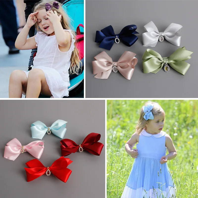 

1PCS 2016 Newly Design Girls Hair Accessories Fashion Baby Bow Hairpins Cute Children Headwear kids Hair Clips Princess Barrette