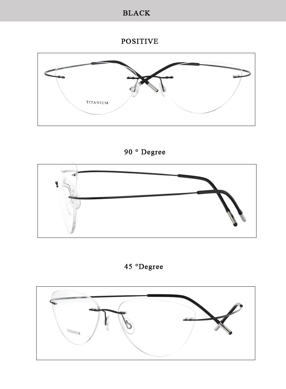 Магия Jing весь продаж 30 шт./лот без оправы beita titanium навесной RX оправы близорукость очки, очки 20003
