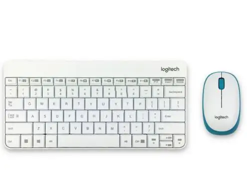 Белый Logitech MK245 Nano клавиатура мышь комбо Эргономика клавиатуры и мыши водонепроницаемый эргономический набор мини - Цвет: Белый