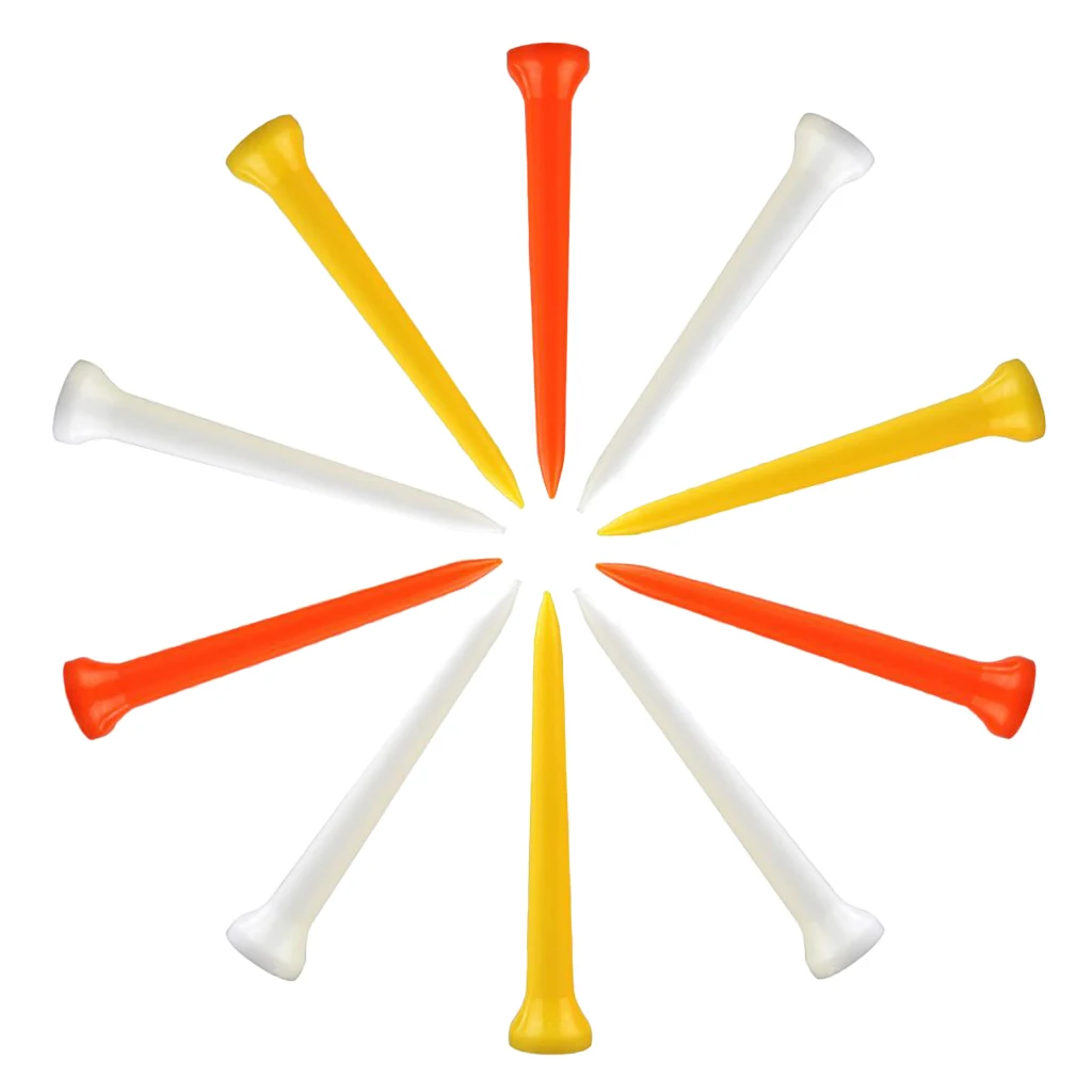 MagiDeal Unbreakable Golf Tees Size 69mm Golf Nails Blue Red for Various Golf Clubs Stronger than Wood Tees 