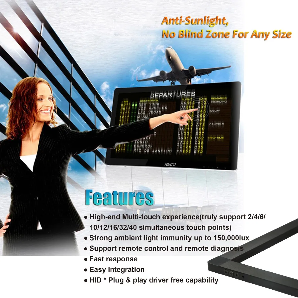 Быстрая 5" ИК мульти сенсорный экран наложения комплект с 10 касаний для ЖК-экран монитор сенсорный стол