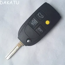 DAKATU 4 кнопки флип дистанционный ключ чехол оболочка Fob ключ дистанционного управления Корпус Крышка для Volvo C70 S40 S60 S70 S80 S90 V40 V70 V90 XC70