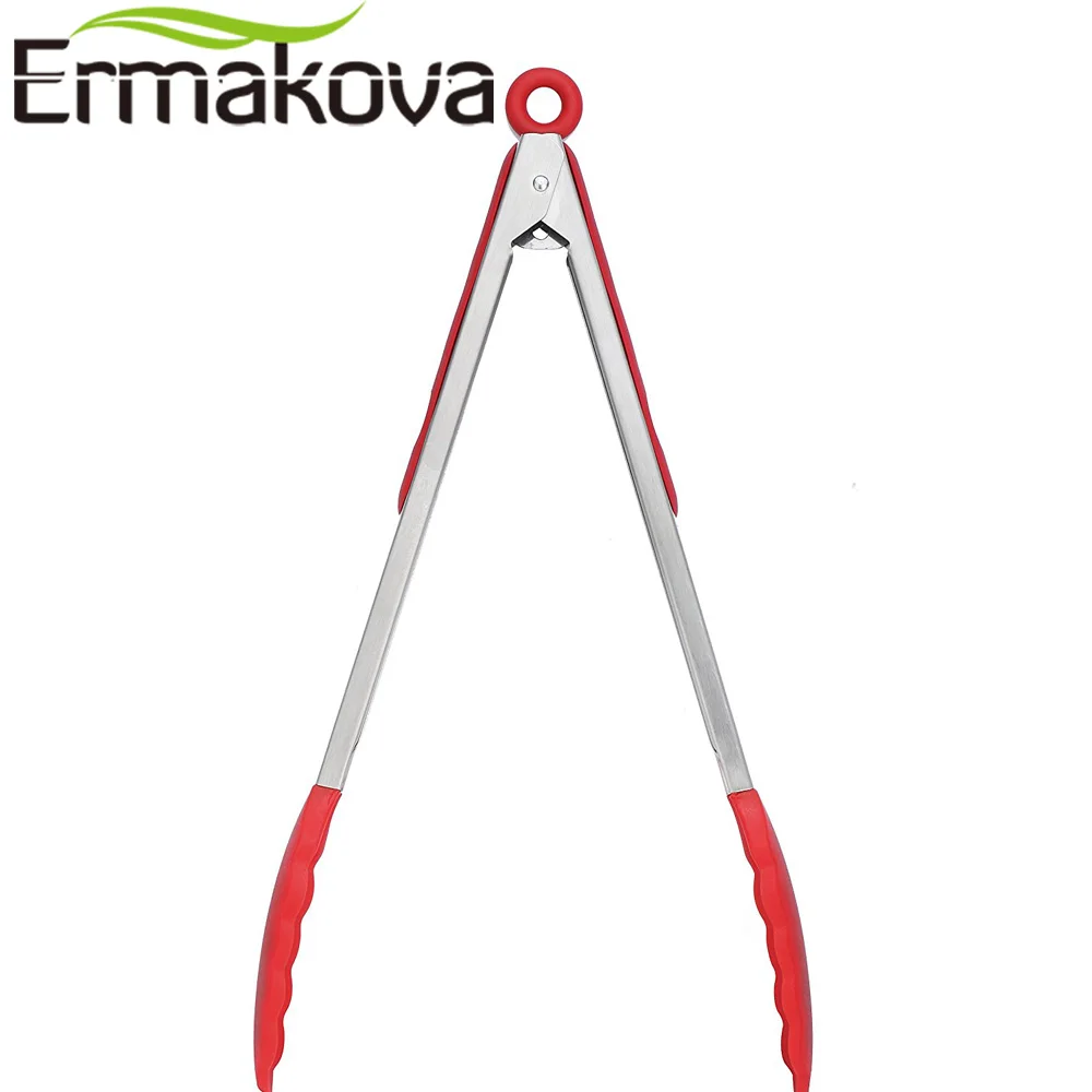 ERMAKOVA 2 шт./компл. 9 дюймовые и 12 красные кухонные щипцы из нержавеющей стали
