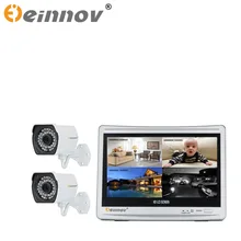 EINNoV Surveillance 1CH/2CH 1080P security video Outdoor CCTV AHD Camera Kit 12 inch LCD Screen AHD DVR cctv camera system