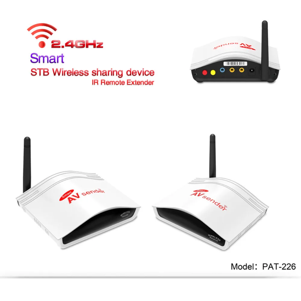 

PAT-226 2.4G Wireless AV Swtich Audio Video Transmitter Receiver Sender + IR Extended For DVD Android DVB-S2 Satellite Cable TV