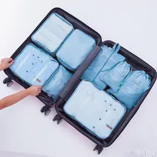 8 шт. дорожная сумка той же расцветки Сумочка, комплект Многофункциональный Чемодан сумка куб для упаковки Органайзер чехол переносная вместительная сумка для хранения сумка-тоут для путешествий сумка