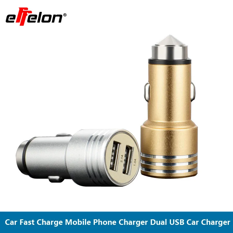 Effelon USB AC Car Charger Adapter EU Plug 5V 2.1 AMP for