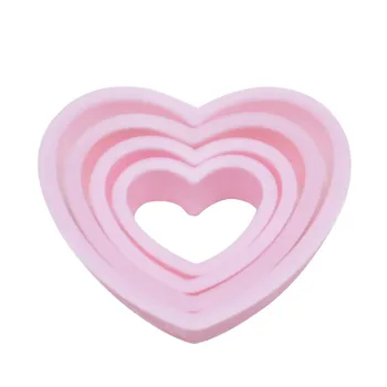 

4pcs/set Nesting Heart Cookies Cutters Biscuit Cutter Fondant Mold For Breakfast Bread Pastry Mold DIY Cake Decoration Tools