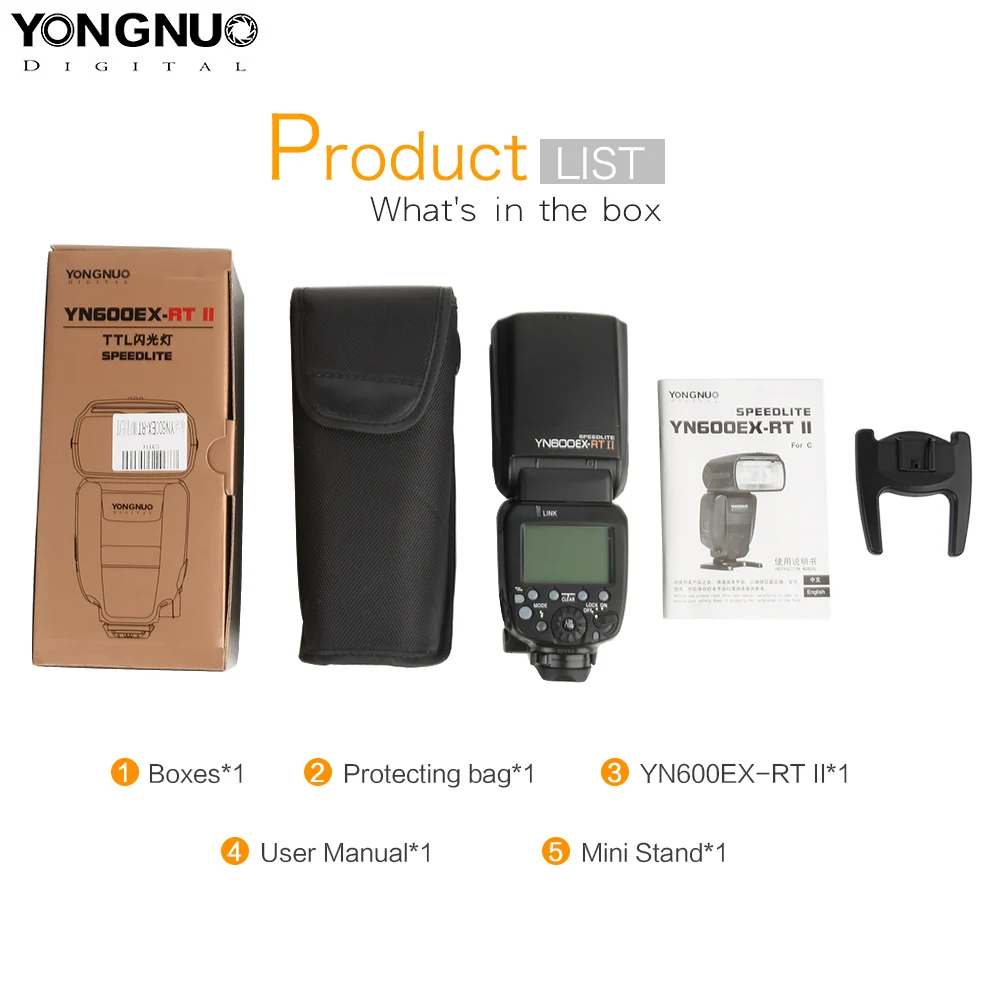 Беспроводная вспышка YONGNUO YN600EX-RTII 2 4G HSS 1/8000s Master Flash Speedlite для камеры Canon 1300D 6D 5D3 5D2