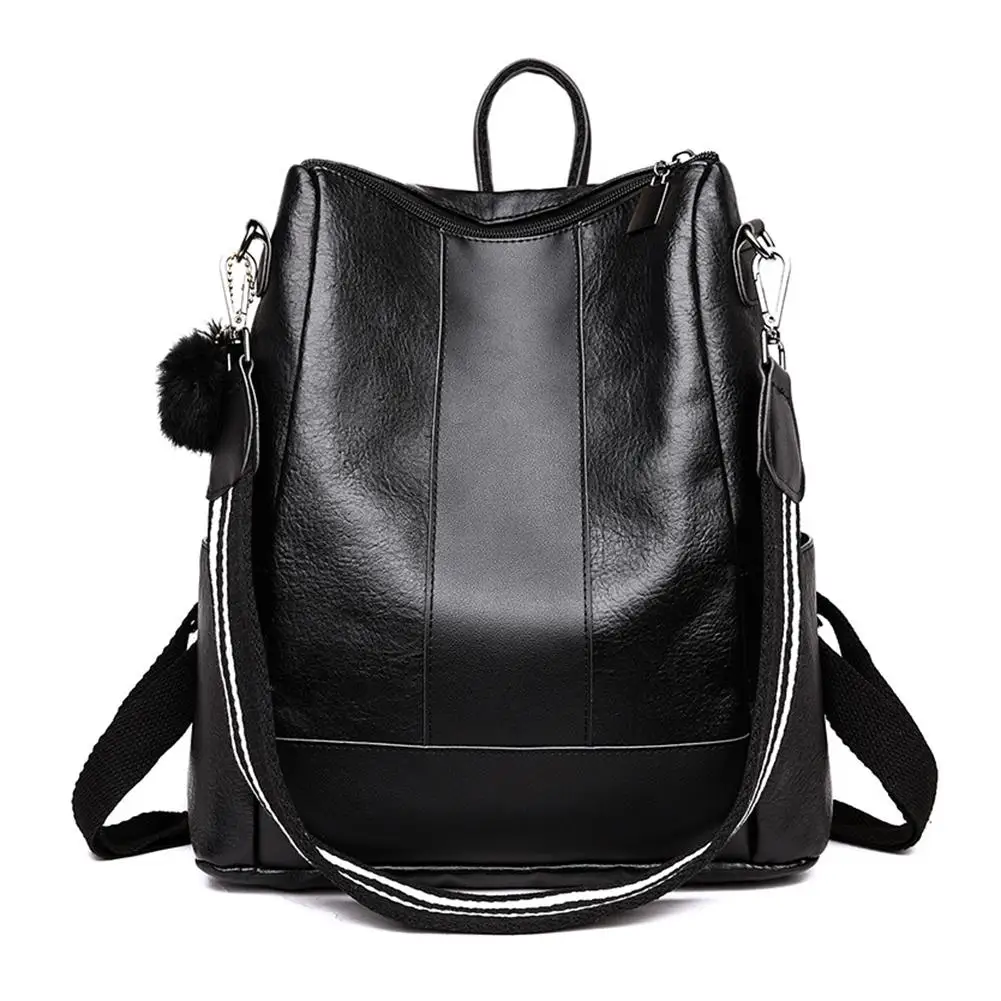 

Women PU Leather Backpack Bag Korean Fashion Backpacks Casual Large Capacity Student Multi Function For Traveling Travel Bags