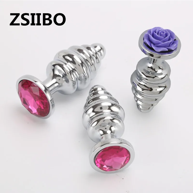 Threaded crystal anal plug private goods Massage anal stimulation G point Smooth and tasteless erotic toys sex shop butt plug