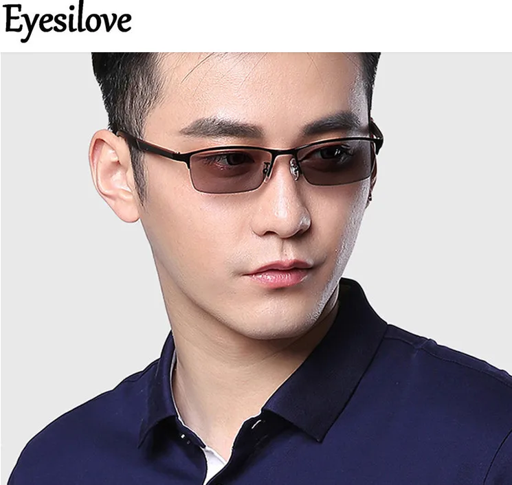 Eyesilove мужские очки для близорукости фотохромные очки модные очки для близорукости с чувствительным переходом очки