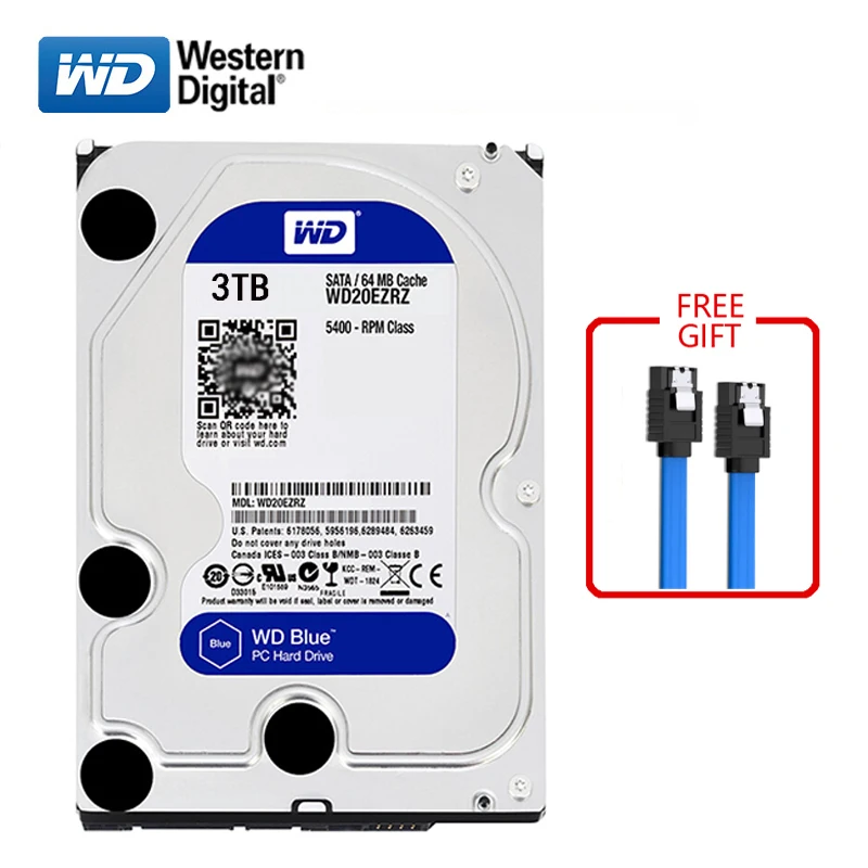 

WD Purple brand 3000GB internal hard disk 3.5" 5400RPM 64M cache SATA3 HDD 6Gb/s 3TB HD hard disk for desktop computers