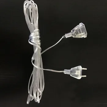 

300CM/5M Extended Wire EU Plug For Light String LED Strings Fairy Garland Lamps Wedding Home Garden Decoration Dropshipping
