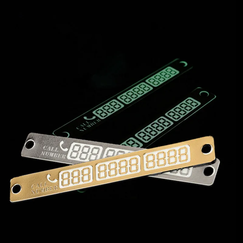 Car Temporary Parking Card Luminous Phone Number Card ...