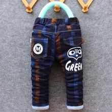 ExactlyFZ/Новинка года; теплые штаны для малышей; флисовые брюки для маленьких мальчиков; зимние штаны для маленьких девочек; Детские повседневные брюки из джинсовой ткани и хлопка