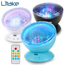 Ocean Wave Starry Sky Aurora LED Night Light Projector Luminaria Novelty Lamp Nightlight Illusion For Baby Children Night light