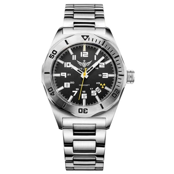

YELANG V1014 mens steel waterproof 100m tritium gas self luminous business automatic mechanical watch