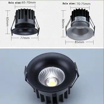 

High quality Led downlight light COB Ceiling Spot Light 7W 9W 12W Dimmable LED ceiling recessed Lights Indoor Lighting 110-240V