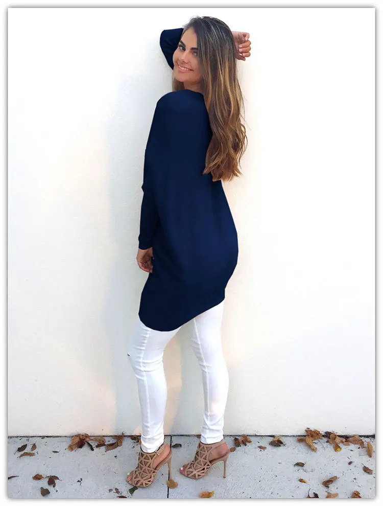 2018 Autumn Winter Sweater Women Round Neck Pullover Knit Sweater Large Size Loose Long Sleeves Women Tops Bottom Shirt Sweater