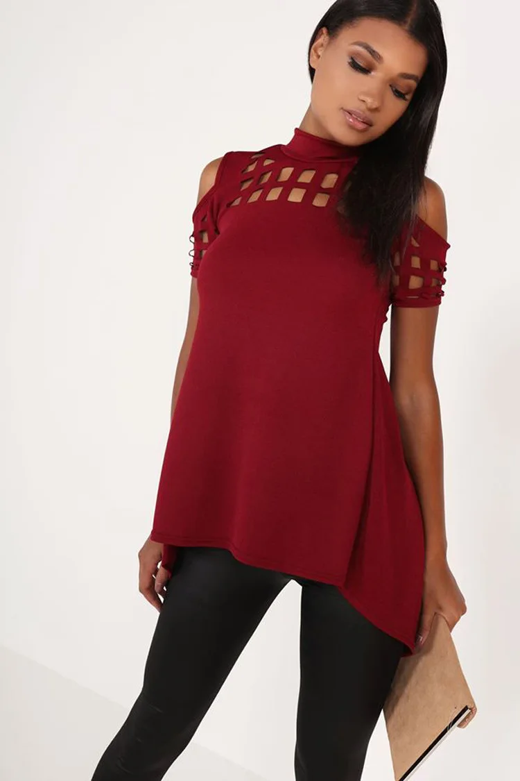 Aizhuner пикантные открытые ягодицы рендеринга Летняя женская футболка BKL|top shirt|woman top