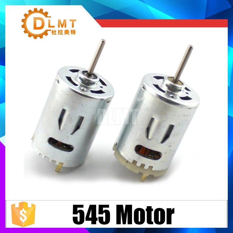 

1PC 545 DC Motor large torque High Speed DIY Electric Tool 12V long axis front ball bearing motor
