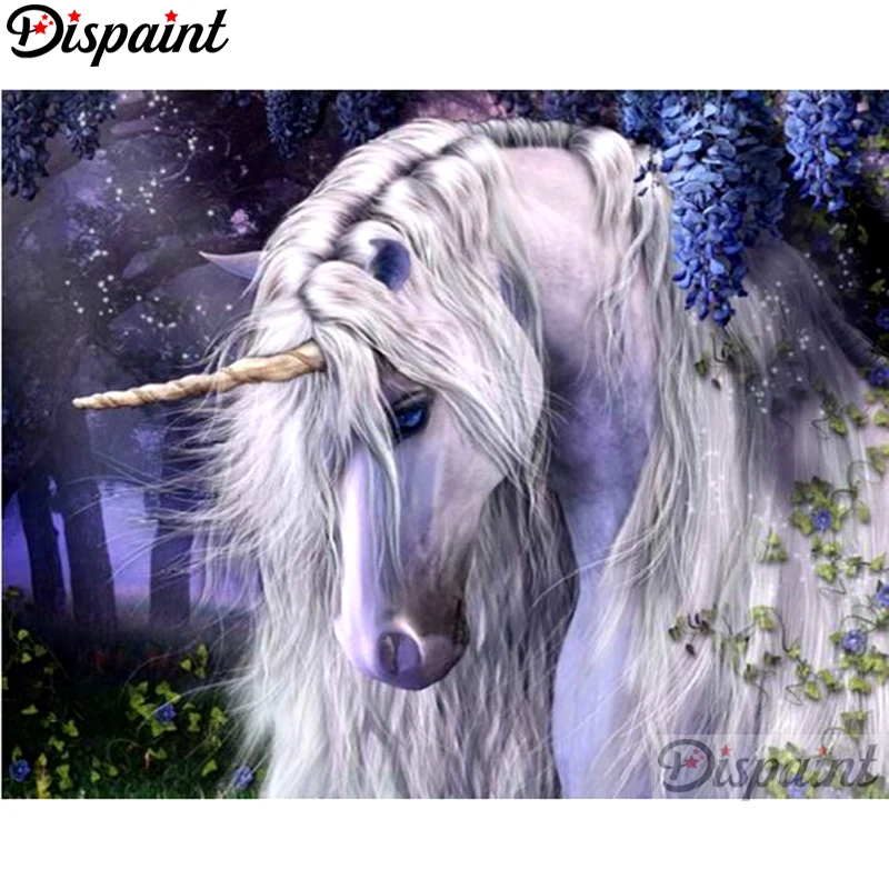 Dispaint камни в форме ромба/круглый дрель 5D DIY алмазная живопись &quotв виде единорога