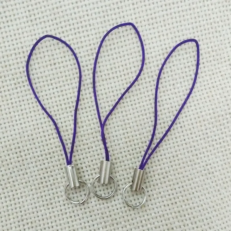 purple mobile case Lariat Lanyard jump rings strap cell small Rope